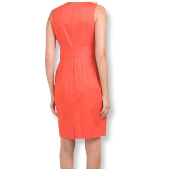 Donna Karan Pleated Sleeveless Belted Waist Dress - Picture 2 of 3